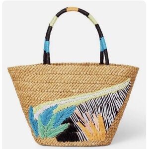 Tabitha Brown Summer Raffia Medium Bag
